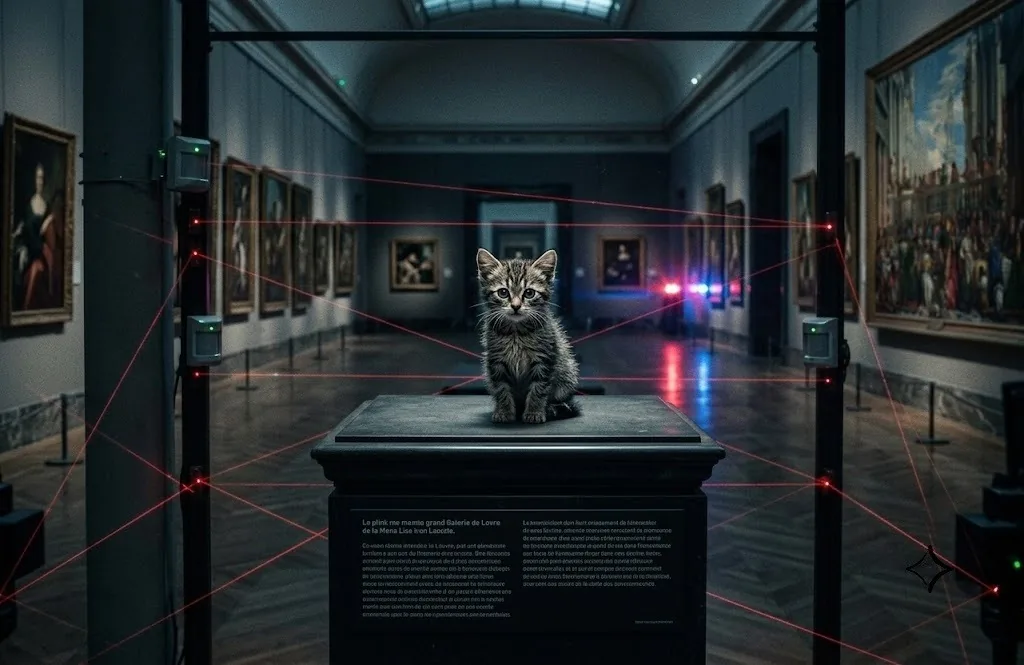 Cate in a laser-guarded museum heist