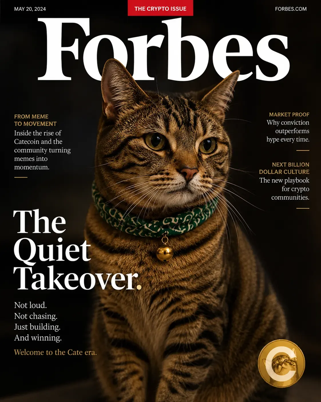 Cate on the cover of Forbes — The Quiet Takeover