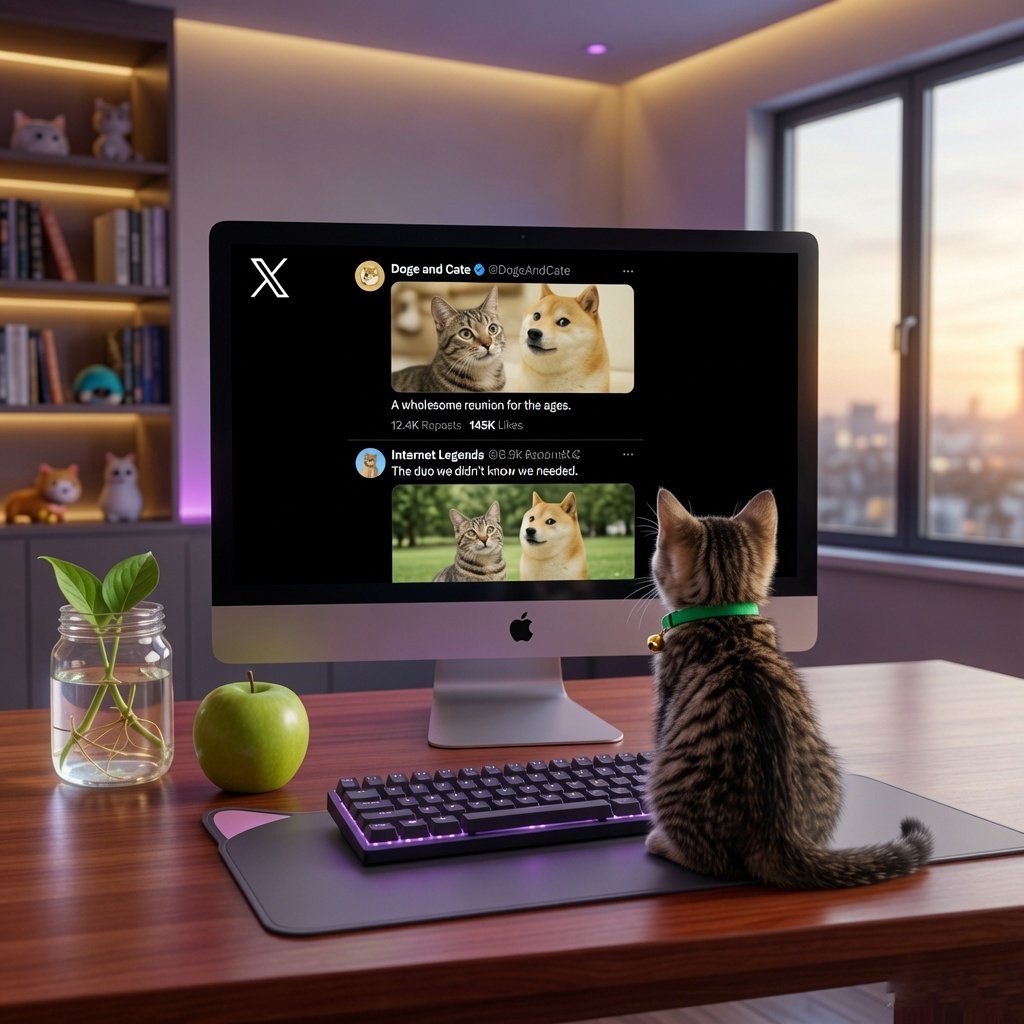 Quietly becoming the internet's favourite cat.